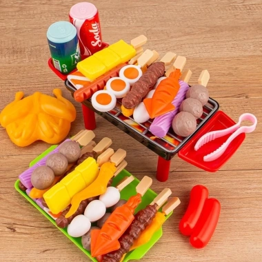 Bộ Đồ Chơi Nấu Ăn Mô Phỏng Hải Sản Trái Cây Rau Quả Thịt Nướng - 58 233 VND 3