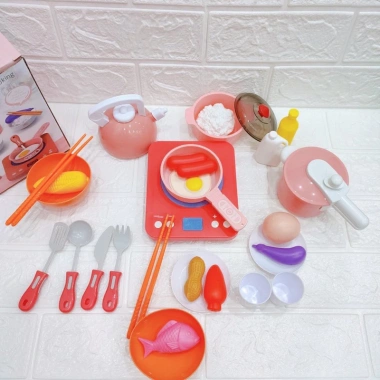 Bộ đồ chơi nấu ăn nhà bếp 36 chi tiết màu hồng Play House- An toàn, chỉ 155.000₫ 3