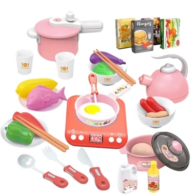 Bộ đồ chơi nấu ăn nhà bếp 36 chi tiết màu hồng Play House- An toàn, chỉ 155.000₫ 9