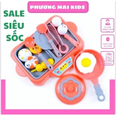 Bộ Đồ Chơi Nấu Ăn Nhà Bếp Bé Gái Kèm Nồi Cơm Điện - Phương Mai Kids Giá Ưu Đãi 55,500₫