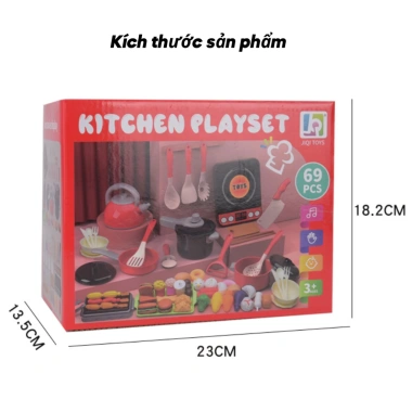 Bộ đồ chơi nấu ăn nhà bếp cao cấp 69 chi tiết - Đồ chơi thông minh cho bé, giá ưu đãi 125.000 VND - Tiệm Nhà Sóc 6