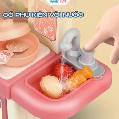 Bộ Đồ Chơi Nấu Ăn Nhà Bếp Cao Cấp Cỡ Lớn - Hiệu Ứng Khói Mô Phỏng, Giá 189.000₫