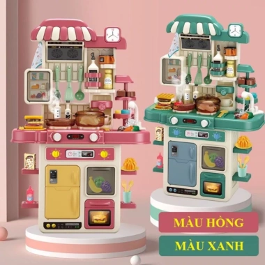 Bộ đồ chơi nấu ăn nhà bếp cỡ lớn 70cm có khói, xịt nước - Nhập vai cho bé 3