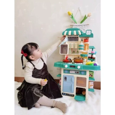 Bộ đồ chơi nấu ăn nhà bếp cỡ lớn 70cm có khói, xịt nước - Nhập vai cho bé 6
