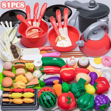 Bộ Đồ Chơi Nấu Ăn Nhà Bếp Dùng Pin Cắt Trái Cây Giá 57.100 VNĐ Bé Gái và Bé Trai 6