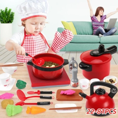Bộ Đồ Chơi Nấu Ăn Nhà Bếp Dùng Pin Cắt Trái Cây Giá 57.100 VNĐ Bé Gái và Bé Trai 8
