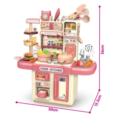 Bộ đồ chơi nấu ăn nhà bếp, hiệu ứng khói, đèn, cỡ lớn & nhỏ - Giá ưu đãi 167.000₫