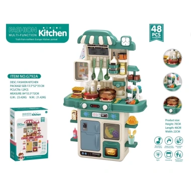 Bộ đồ chơi nấu ăn nhà bếp, hiệu ứng khói, đèn, cỡ lớn & nhỏ - Giá ưu đãi 167.000₫