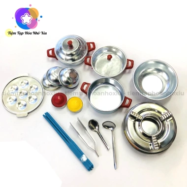 Bộ Đồ Chơi Nấu Ăn Nhôm Cao Cấp cho Bé Gái Bộ Lớn Nhiều Món Nhiều Dụng Cụ Giá Ưu Đãi 79.000 VND 3