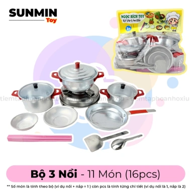 Bộ Đồ Chơi Nấu Ăn Nhôm Cao Cấp cho Bé Gái Bộ Lớn Nhiều Món Nhiều Dụng Cụ Giá Ưu Đãi 79.000 VND 10