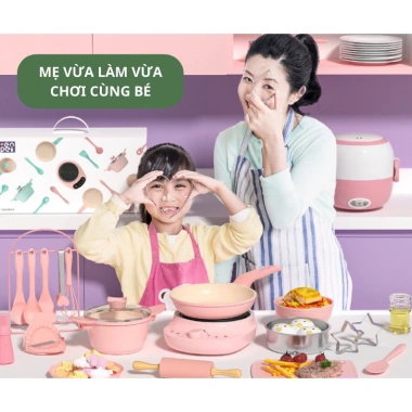 Bộ Đồ Chơi Nấu Ăn Thật 22 Chi Tiết An Toàn Cho Bé - Mini Nhà Bếp - Giá Chỉ 250k 2