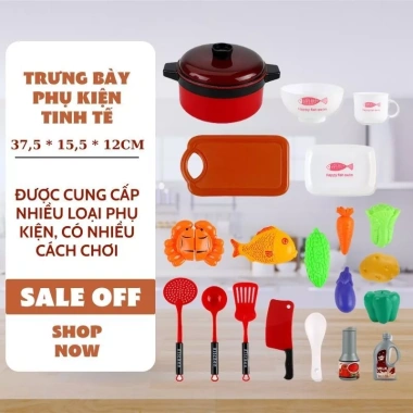 Bộ Đồ Chơi Nấu Ăn Tiệc Nướng Hàn Quốc BBQ, Nhà Bếp Thịt Nướng Cho Bé 100k 5