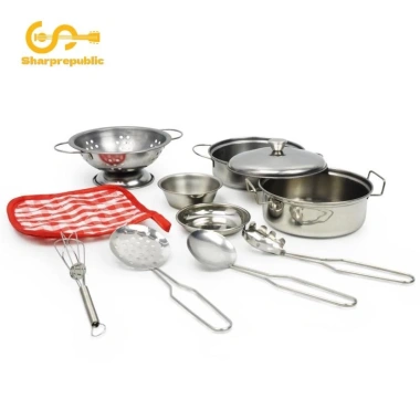 Bộ đồ chơi nhà bếp 10 món Sharprepublic – Dụng cụ nấu ăn thép không gỉ, giáo dục trẻ, giảm giá, giá 178.200 VND 3 Bộ đồ chơi nhà bếp 10 món Sharprepublic – Dụng cụ nấu ăn thép không gỉ, giáo dục trẻ, giảm giá, giá 178.200 VND 3
