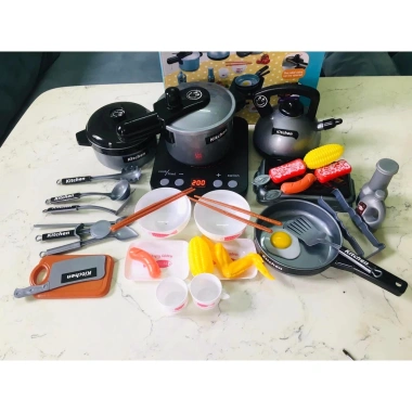 Bộ Đồ Chơi Nhà Bếp 36 Chi Tiết cho Bé - Bếp, Nồi Chảo, Dao Thớt, Thực Phẩm, Giá ưu đãi 189.000 VND 8