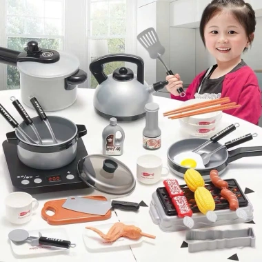 Bộ Đồ Chơi Nhà Bếp 36 Chi Tiết cho Bé - Bếp, Nồi Chảo, Dao Thớt, Thực Phẩm, Giá ưu đãi 189.000 VND 9