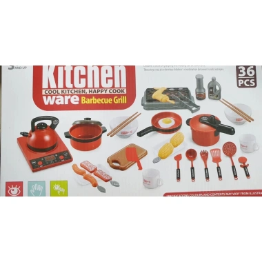 Bộ Đồ Chơi Nhà Bếp 36 Chi Tiết - Nấu Ăn & Kỹ Năng Sống cho Bé Trai & Gái - Quin Store