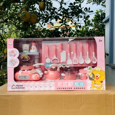 Bộ đồ chơi nhà bếp bé 3+ mô phỏng nấu ăn, phụ kiện đầy đủ, giá ưu đãi 170k