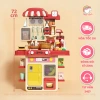 Bộ Đồ Chơi Nhà Bếp Cỡ Lớn TABY Toys 72cm - 48 Chi Tiết, Có Khói, Giá 355.000₫