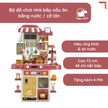 Bộ Đồ Chơi Nhà Bếp Cỡ Lớn TABY Toys 72cm - 48 Chi Tiết, Có Khói, Giá 355.000₫ 8 Bộ Đồ Chơi Nhà Bếp Cỡ Lớn TABY Toys 72cm - 48 Chi Tiết, Có Khói, Giá 355.000₫ 8