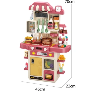 Bộ Đồ Chơi Nhà Bếp Cỡ Lớn TABY Toys 72cm - 48 Chi Tiết, Có Khói, Giá 355.000₫
