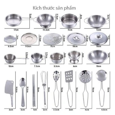 Bộ đồ chơi nhà bếp inox 40 món - Dành cho mầm non, giảm còn 375.000đ 8