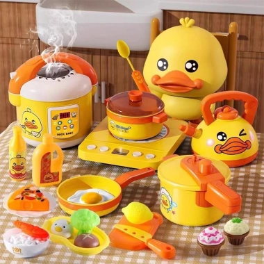 Bộ đồ chơi nhà bếp Mini cho bé 3-6 tuổi - Bếp, chậu, dụng cụ an toàn, bền bỉ COD
