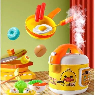 Bộ đồ chơi nhà bếp Mini cho bé 3-6 tuổi - Bếp, chậu, dụng cụ an toàn, bền bỉ COD