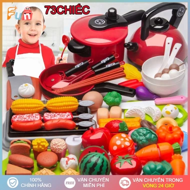 Bộ đồ chơi nhà bếp mô phỏng nấu ăn 80 miếng - Phát triển kỹ năng sống, giá ưu đãi 65k 2