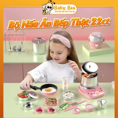 Bộ Đồ Chơi Nhà Bếp Nấu Ăn BabyBee - Đầy Phụ Kiện, Bé Tự Nấu, Giá Ưu Đãi 140.400₫