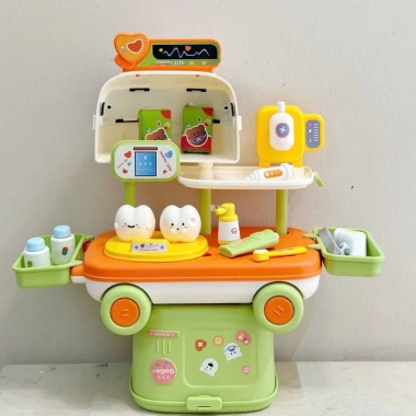 Bộ Đồ Chơi Xe Bus 2in1 Bác Sỹ - Phát Triển Kỹ Năng Trang Điểm, Nấu Ăn, Kỹ Thuật cho Bé | Shop Mẹ Mốc 7