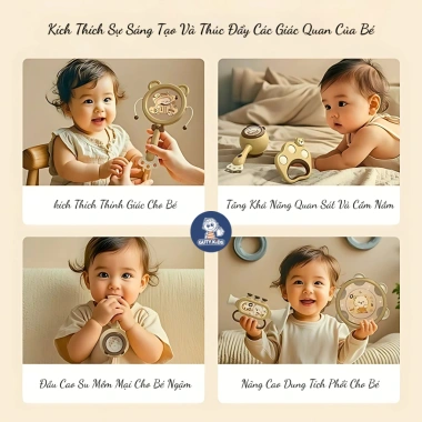 Bộ Đồ Chơi Xúc Xắc Âm Nhạc GutyKids 6 Món Chịu Nhiệt, Âm Thanh Vui, Kỹ Năng - 65.000₫