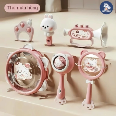 Bộ Đồ Chơi Xúc Xắc Âm Nhạc GutyKids 6 Món Chịu Nhiệt, Âm Thanh Vui, Kỹ Năng - 65.000₫