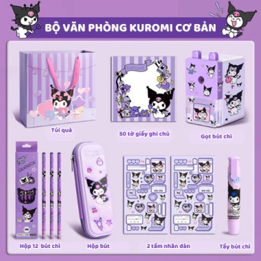Bộ đồ dùng học tập Set văn phòng phẩm hoạt hình, quà sinh nhật bé trai và bé gái 7