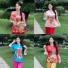 Bộ Đồ Lam Z3 Áo Bà Ba Lụa Họa Tiết Tết Size Nhỏ 40‑58kg Đãi 55‑72kg Giá 169k 2