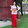 Bộ Đồ Lam Z3 Áo Bà Ba Lụa Họa Tiết Tết Size Nhỏ 40‑58kg Đãi 55‑72kg Giá 169k 4