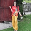 Bộ Đồ Lam Z3 Áo Bà Ba Lụa Họa Tiết Tết Size Nhỏ 40‑58kg Đãi 55‑72kg Giá 169k 5