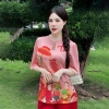 Bộ Đồ Lam Z3 Áo Bà Ba Lụa Họa Tiết Tết Size Nhỏ 40‑58kg Đãi 55‑72kg Giá 169k 7