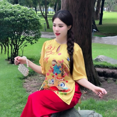 Bộ Đồ Lam Z3 Áo Bà Ba Lụa Họa Tiết Tết Size Nhỏ 40‑58kg Đãi 55‑72kg Giá 169k 8