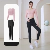 Bộ đồ tập gym nữ 2 món: Croptop dây lưng + quần ôm body mút đệm tôn dáng - 287k 10