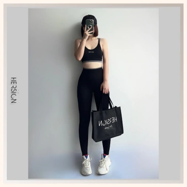 Bộ đồ tập gym nữ HERSIGN SET108 – Áo bra dây kép + Legging yoga, giá ưu đãi 399.000₫ 2