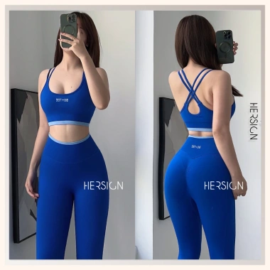 Bộ đồ tập gym nữ HERSIGN SET108 – Áo bra dây kép + Legging yoga, giá ưu đãi 399.000₫ 3