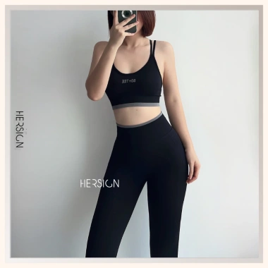 Bộ đồ tập gym nữ HERSIGN SET108 – Áo bra dây kép + Legging yoga, giá ưu đãi 399.000₫ 4