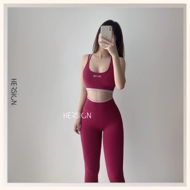 Bộ đồ tập gym nữ HERSIGN SET108 – Áo bra dây kép + Legging yoga, giá ưu đãi 399.000₫ 6