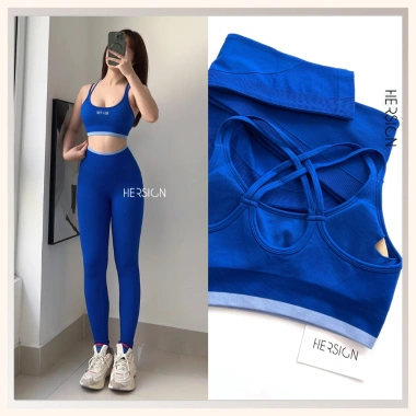 Bộ đồ tập gym nữ HERSIGN SET108 – Áo bra dây kép + Legging yoga, giá ưu đãi 399.000₫ 7