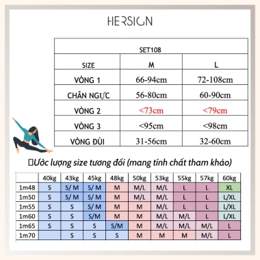 Bộ đồ tập gym nữ HERSIGN SET108 – Áo bra dây kép + Legging yoga, giá ưu đãi 399.000₫ 9