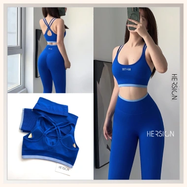 Bộ đồ tập gym nữ HERSIGN SET108 – Áo bra dây kép + Legging yoga, giá ưu đãi 399.000₫ 10