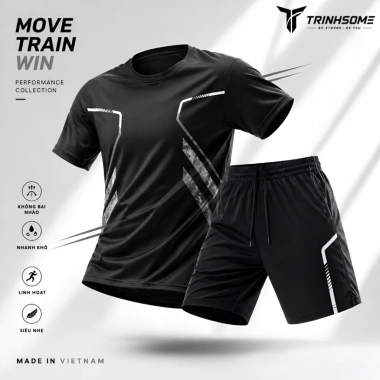Bộ Đồ Thể Thao Nam Nữ Set Chạy Bộ Gym, Không Bai Nhão, Bền, Mát Mẻ, Co Dãn 4 chiều