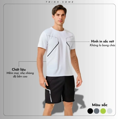 Bộ Đồ Thể Thao Nam Nữ Set Chạy Bộ Gym, Không Bai Nhão, Bền, Mát Mẻ, Co Dãn 4 chiều