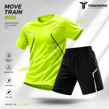 Bộ Đồ Thể Thao Nam Nữ Set Chạy Bộ Gym, Không Bai Nhão, Bền, Mát Mẻ, Co Dãn 4 chiều