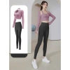 Bộ Đồ Yoga Gym Nữ Dài Tay 2 Món - Thun Lạnh, Mút Đệm, Set Thể Thao Thu Đông, Đạp Xe, Pickleball - 157.999₫ 3